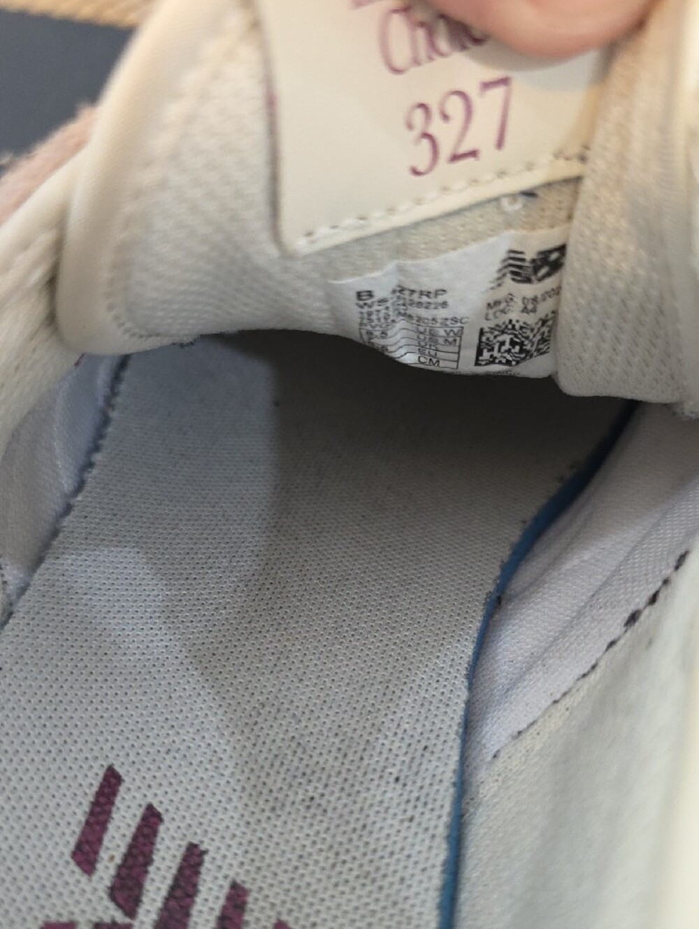New Balance 327 Women's Cream & Pink Sneakers Size 8.5 - Picture 8 of 9